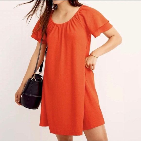Madewell Texture & Thread Tiered-Sleeve Dress, size Small - Picture 1 of 13
